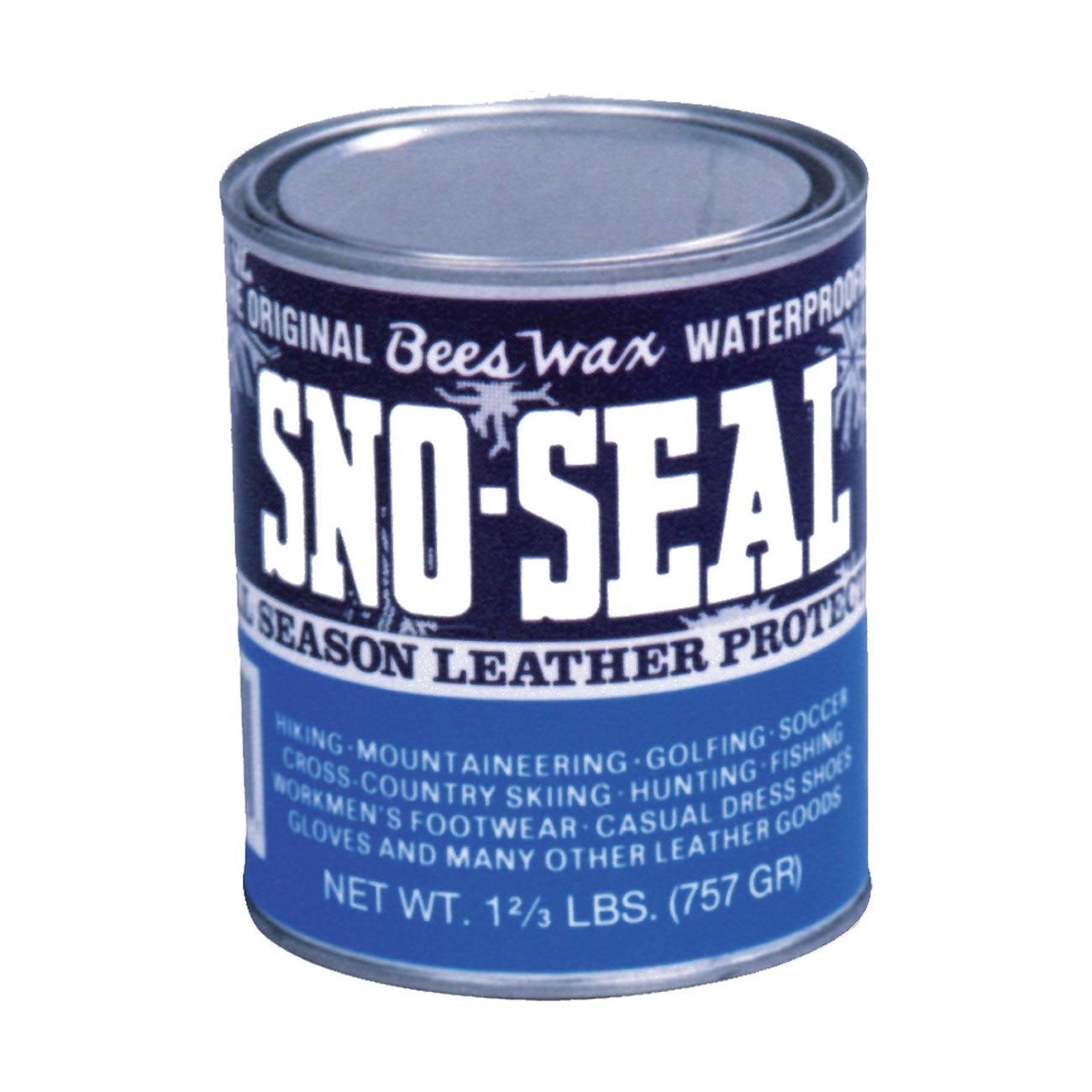 Atsko Sno-Seal Original Beeswax Waterproofing Seasonal Leather Protection (1 Quart Can) - Clinch River Fishing USA