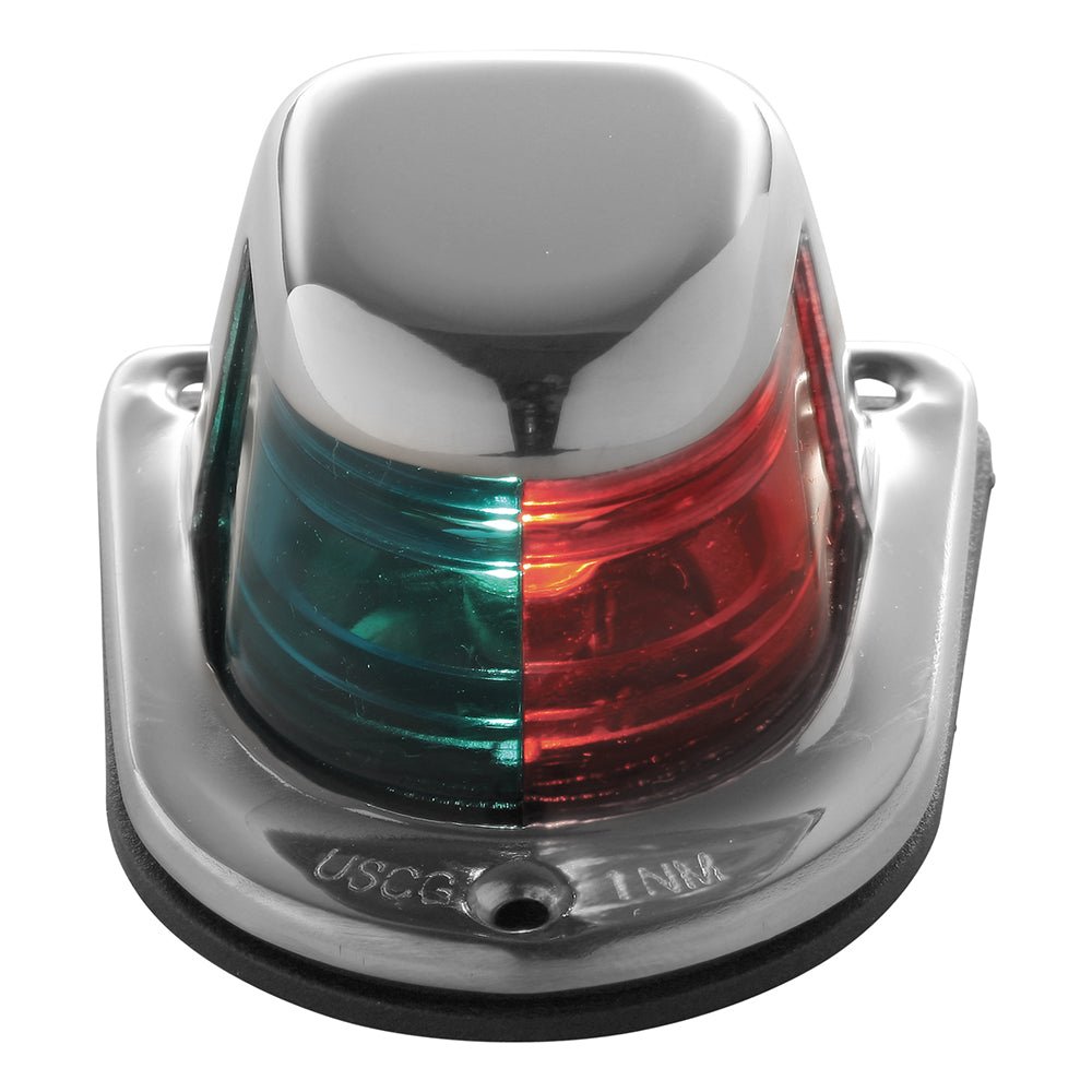 Attwood 1 - Mile Deck Mount, Bi - Color Red/Green Combo Sidelight - 12V - Stainless Steel Housing - Clinch River Fishing USA