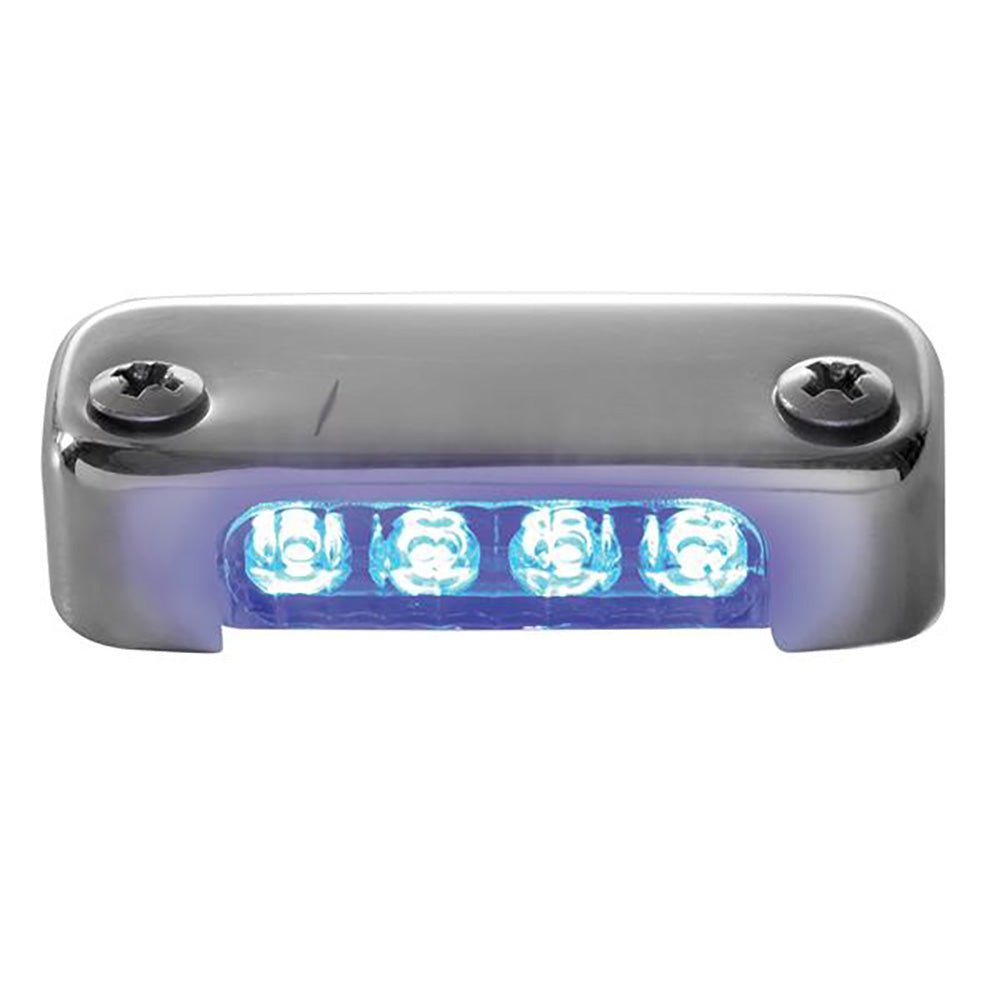 Attwood Blue LED Micro Light w/Stainless Steel Bezel & Vertical Mount - Clinch River Fishing USA