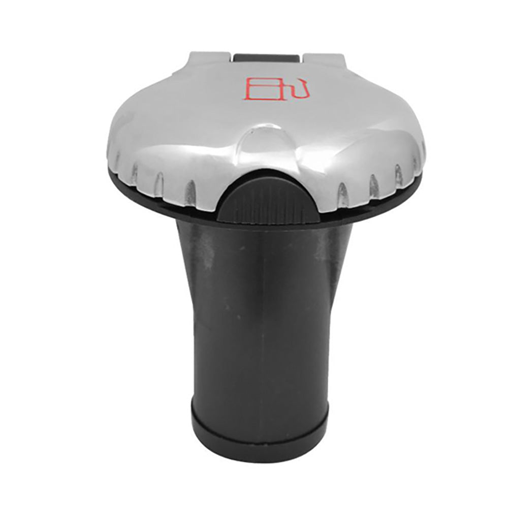 Attwood Deck Fill f/Carbon Canister System - Straight Body & Scalloped Chrome Cap - Clinch River Fishing USA