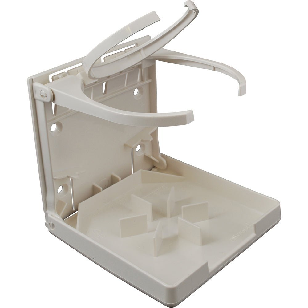 Attwood Fold-Up Drink Holder - Dual Ring - White - Clinch River Fishing USA