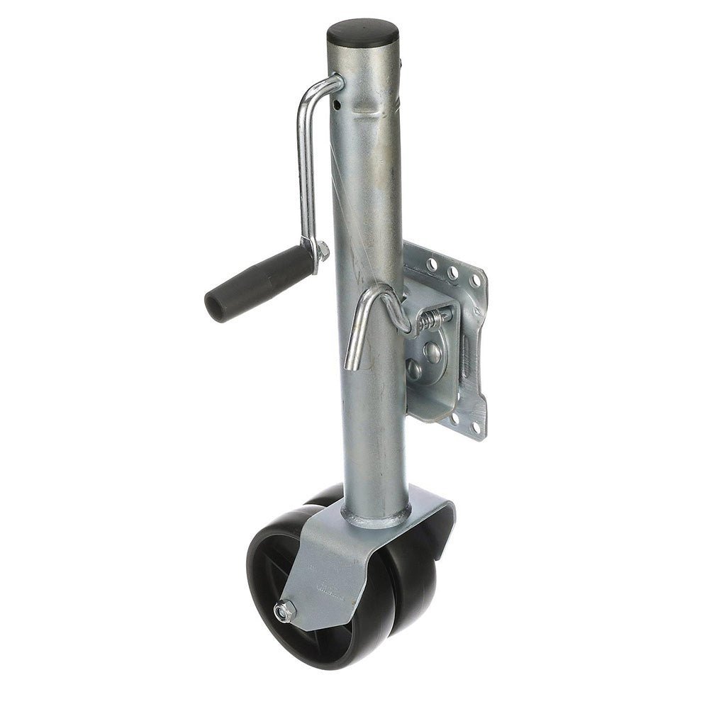 Attwood Fold-Up Trailer Jack - 1500 lb Capacity - Dual Wheel - Clinch River Fishing USA