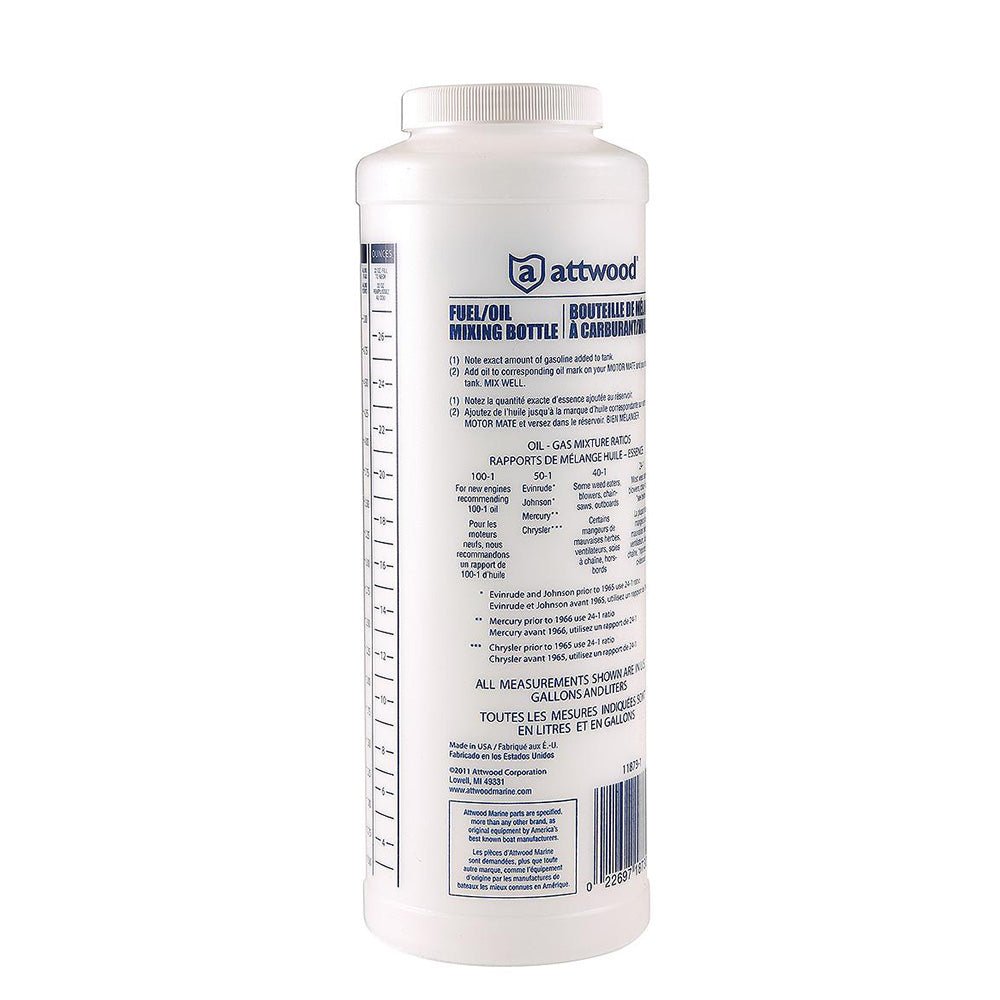 Attwood Fuel/Oil Mixing Bottle - Clinch River Fishing USA