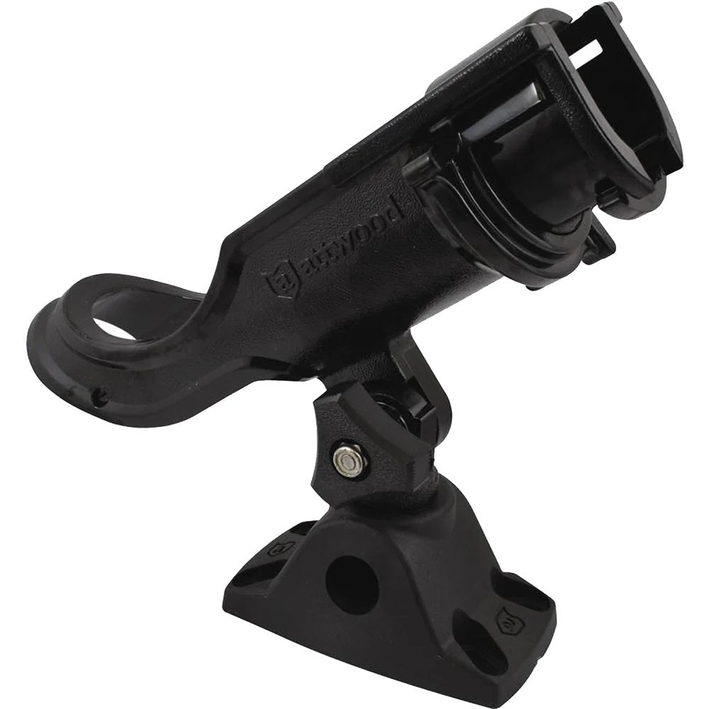 Attwood Heavy Duty Adjustable Bl;ack Rod Holder with Combo Mount - Clinch River Fishing USA