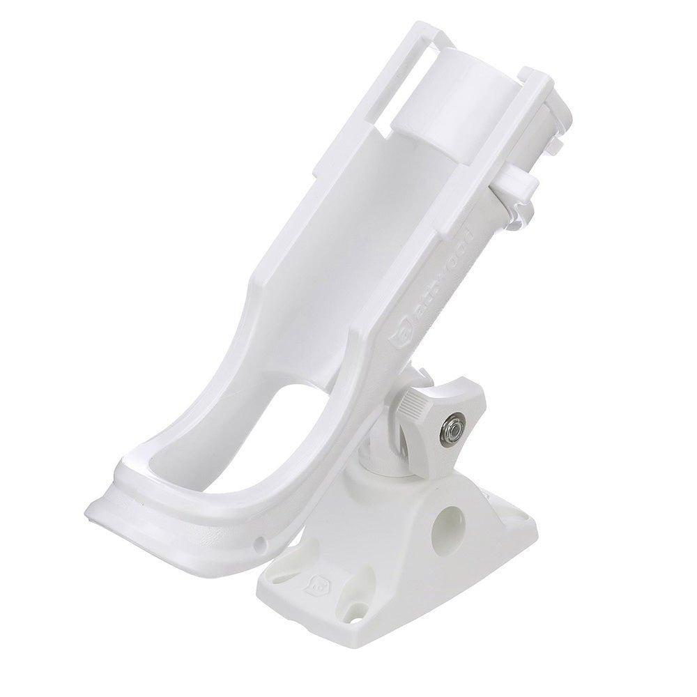 Attwood Heavy-Duty Adjustable Rod Holder w/Combo Mount - White - Clinch River Fishing USA
