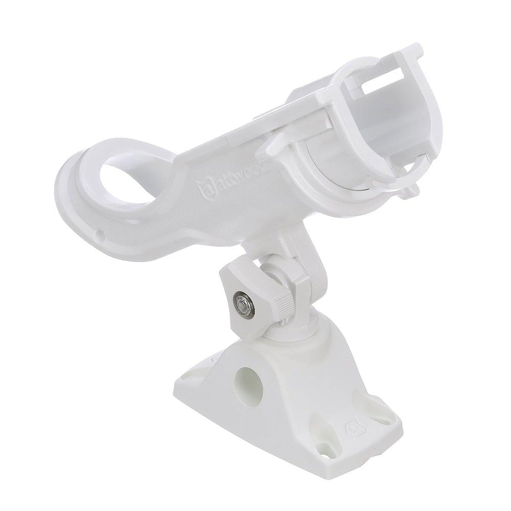 Attwood Heavy-Duty Adjustable Rod Holder w/Combo Mount - White - Clinch River Fishing USA