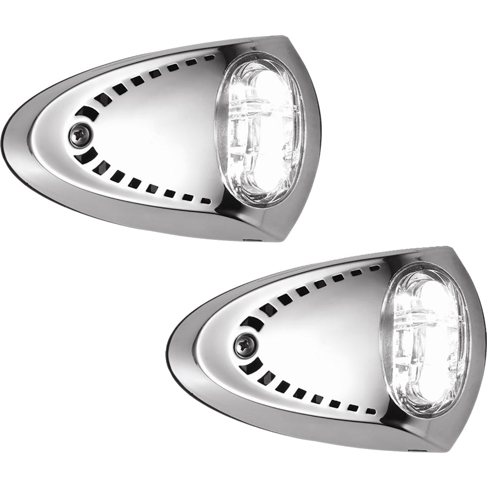 Attwood LED Docking Lights - Stainless Steel - White LED - Pair - Clinch River Fishing USA