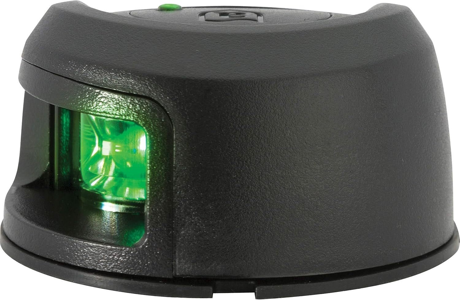 Attwood LightArmor Deck Mount LED Navigation Light 2NM Black Composite Green - Clinch River Fishing USA