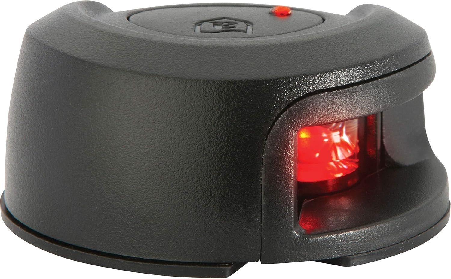 Attwood LightArmor Deck Mount LED Navigation Light 2NM Black Composite Red - Clinch River Fishing USA