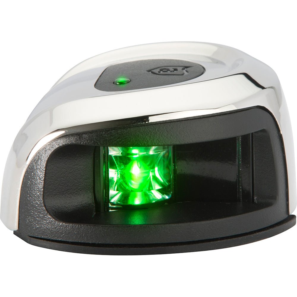 Attwood LightArmor Deck Mount Navigation Light - Stainless Steel - Starboard (green) - 2NM - Clinch River Fishing USA