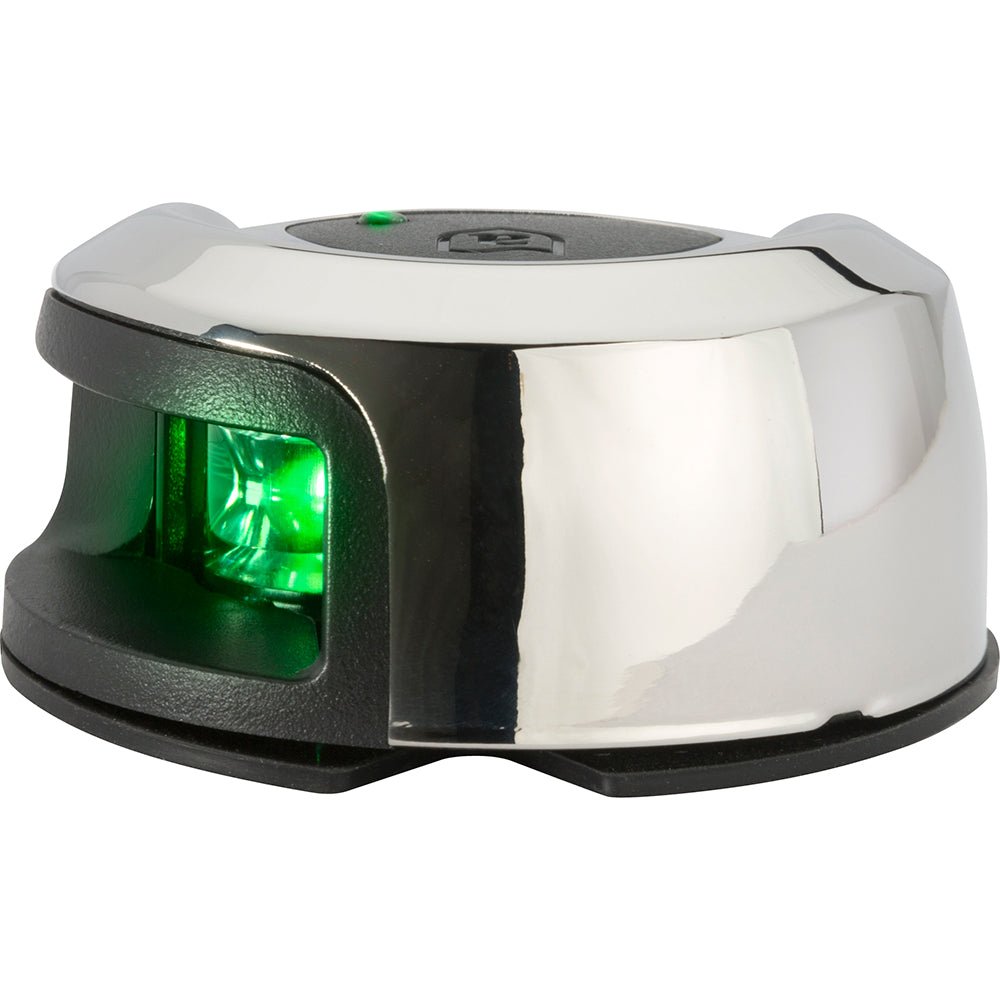 Attwood LightArmor Deck Mount Navigation Light - Stainless Steel - Starboard (green) - 2NM - Clinch River Fishing USA