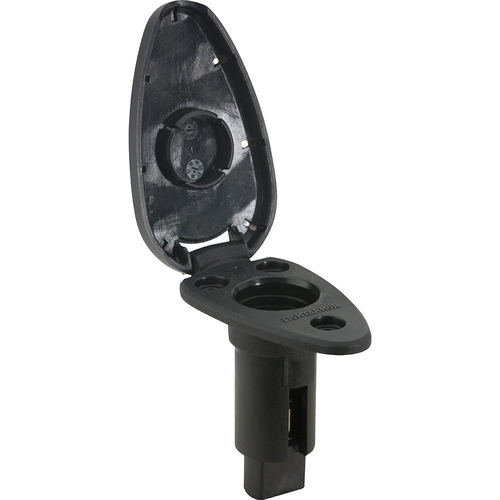 Attwood LightArmor Plug-In Base - 2 Pin - Black - Teardrop - Clinch River Fishing USA