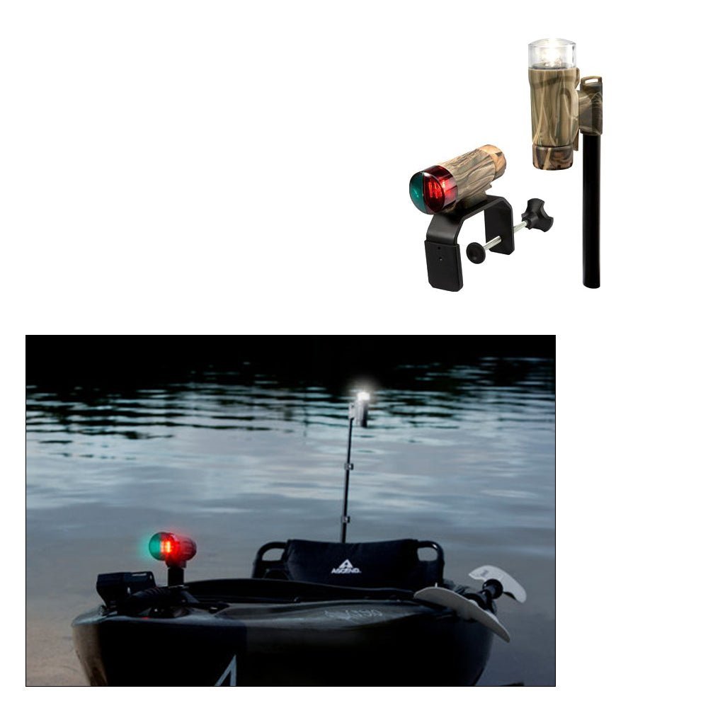 Attwood PaddleSport Portable Navigation Light Kit - C-Clamp, Screw Down or Adhesive Pad - RealTree® Max-4 Camo - Clinch River Fishing USA