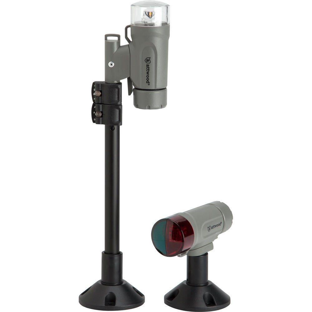 Attwood PaddleSport Portable Navigation Light Kit - Screw Down or Adhesive Pad - Gray - Clinch River Fishing USA