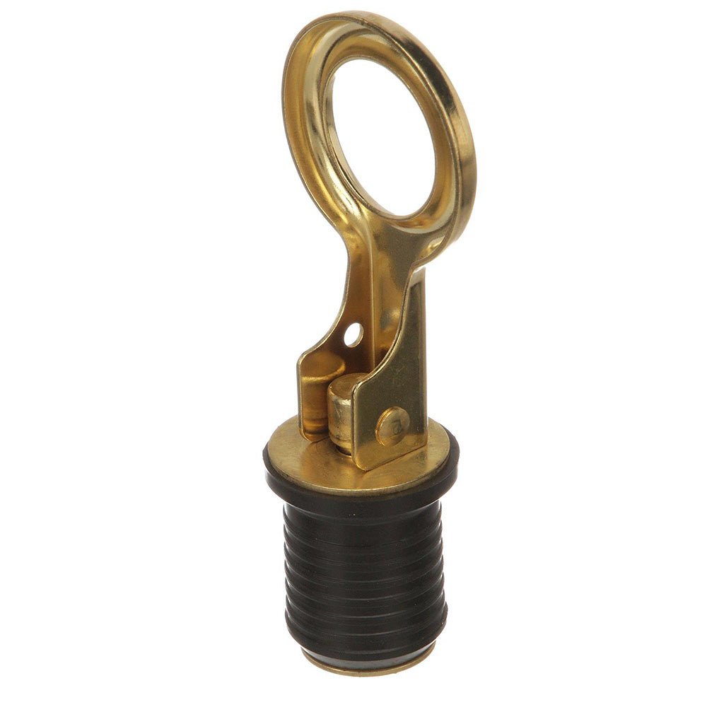 Attwood Snap-Handle Brass Drain Plug - 1" Diameter - Clinch River Fishing USA
