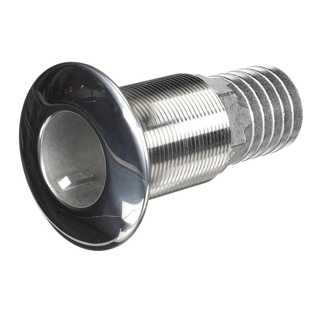 Attwood Stainless Steel Thru-Hull Standard Straight Barbed - 1-1/2" Inner Diameter - Clinch River Fishing USA