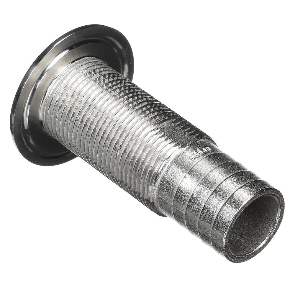 Attwood Stainless Steel Thru-Hull Standard Straight Barbed - 1-1/8" Inner Diameter - Clinch River Fishing USA