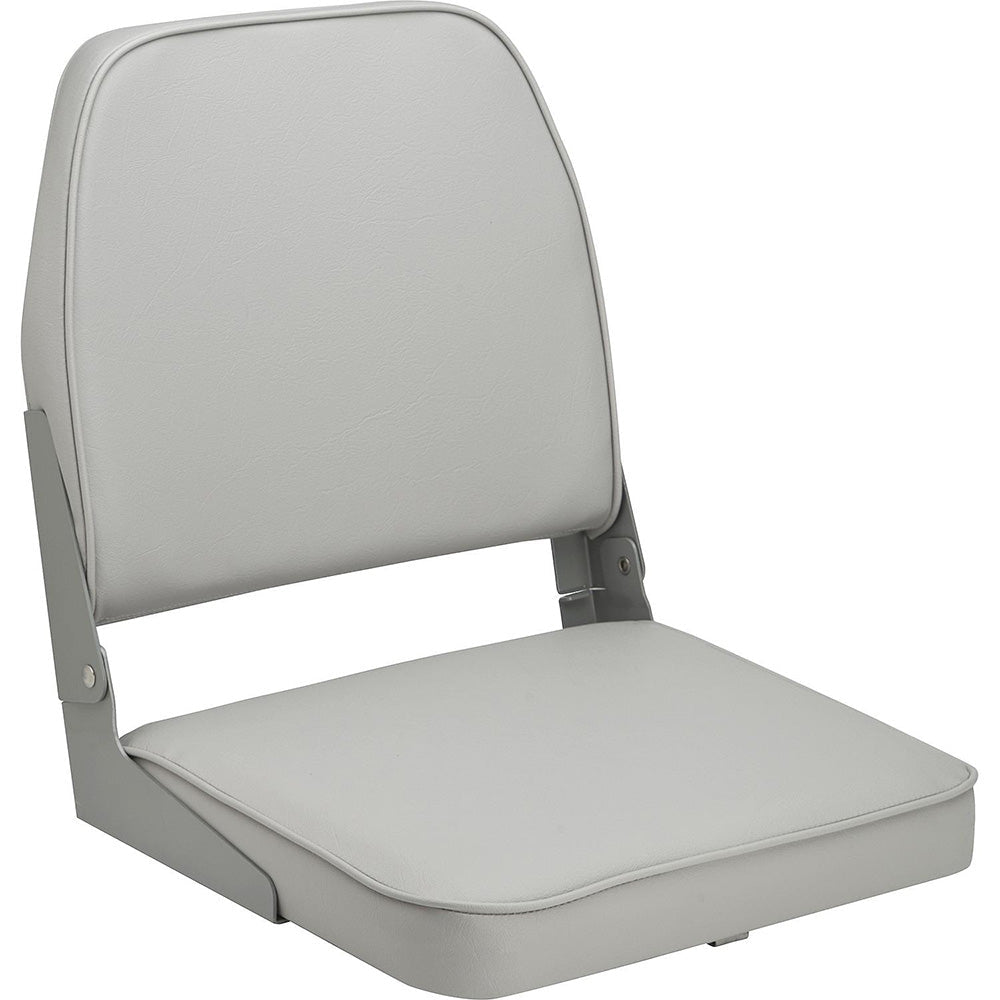 Attwood Swivl-Eze Low Back Padded Flip Seat - Grey - Clinch River Fishing USA