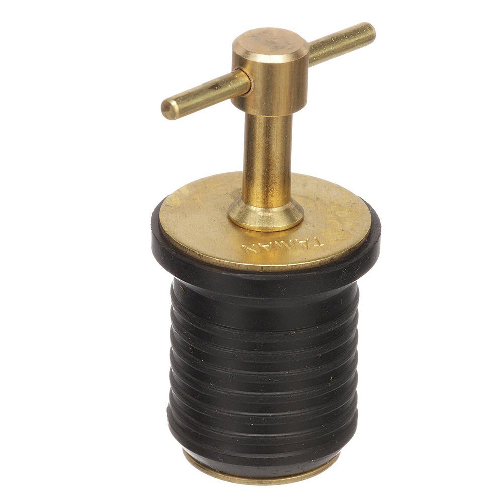 Attwood T - Handle Brass Drain Plug - 1" Diameter - Clinch River Fishing USA