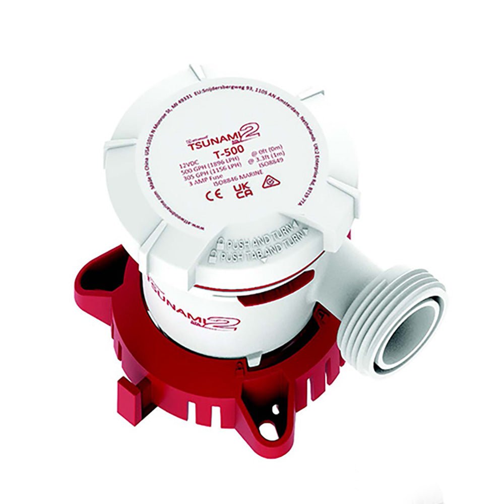 Attwood Tsunami MK2 Manual Bilge Pump - T500 - 500 GPH & 12V - Clinch River Fishing USA