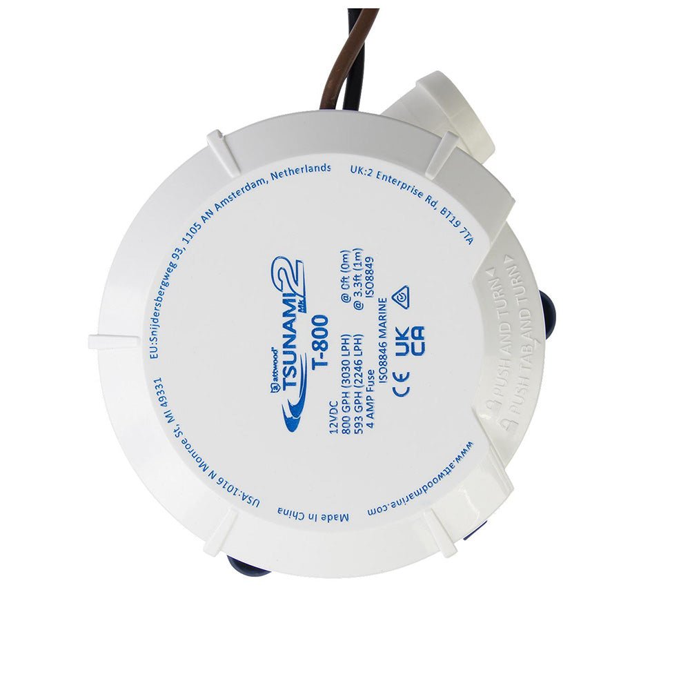 Attwood Tsunami MK2 Manual Bilge Pump - T800 - 800 GPH & 12V - Clinch River Fishing USA