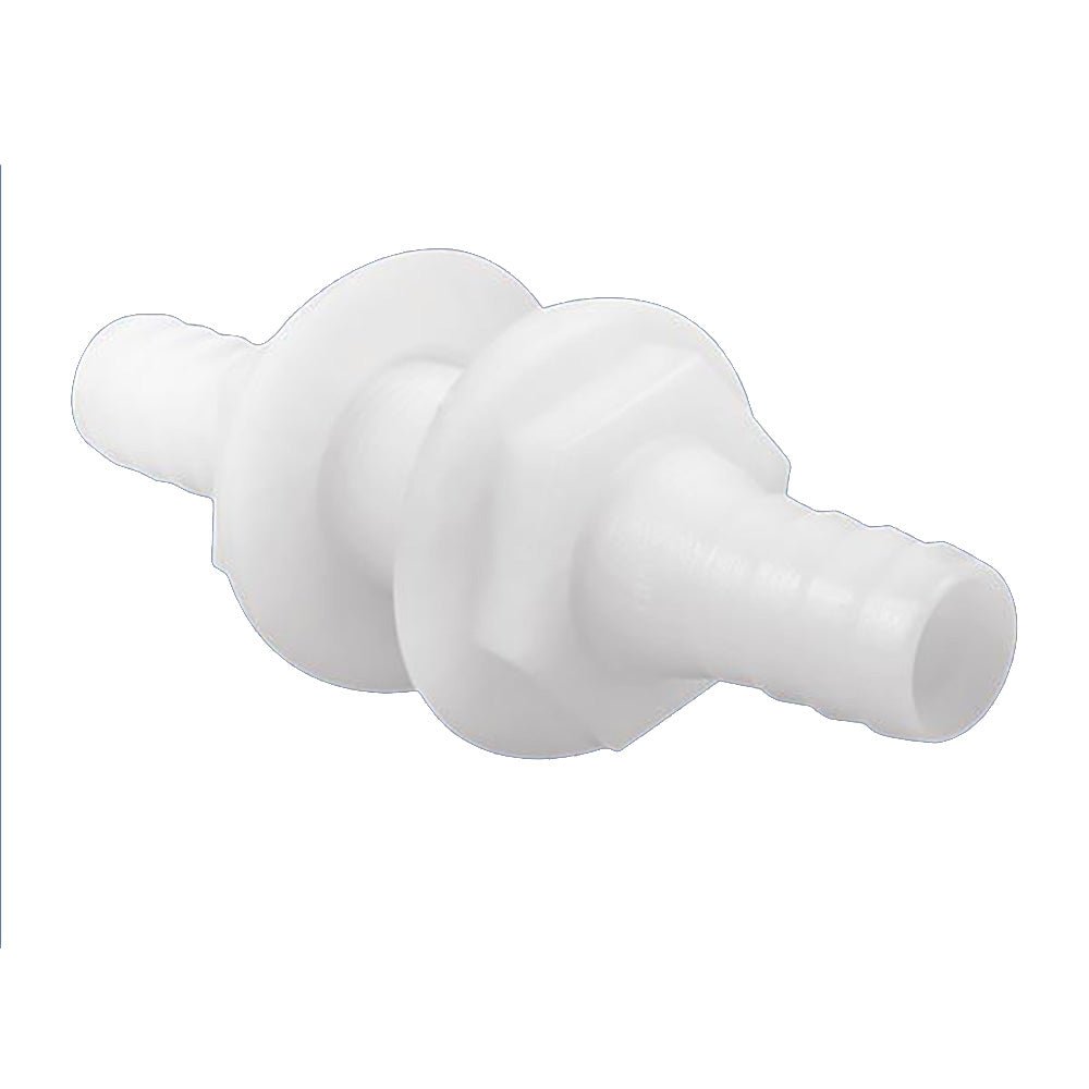 Attwood White Plastic Double Ended Connector - 3/4" Inner Diameter - Clinch River Fishing USA