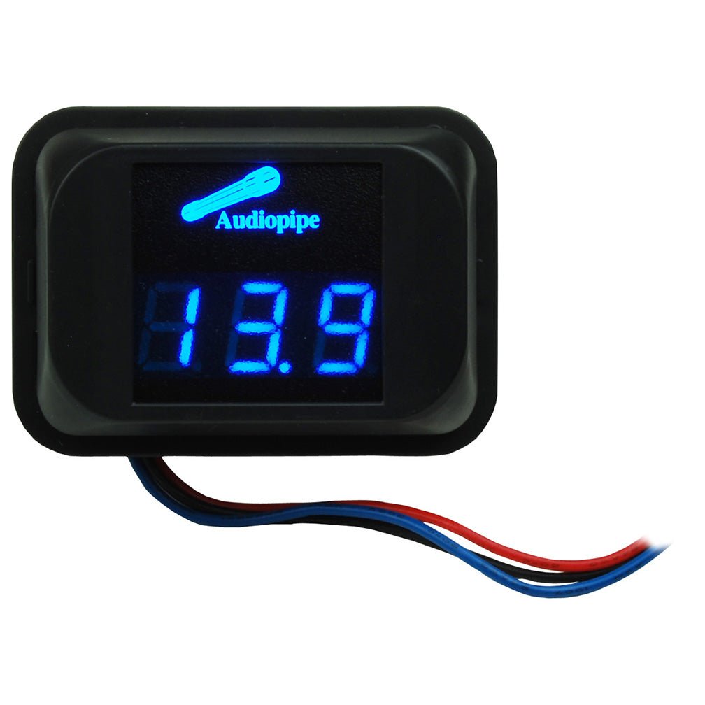Audiopipe Blue LED Digital Volt Meter - Clinch River Fishing USA