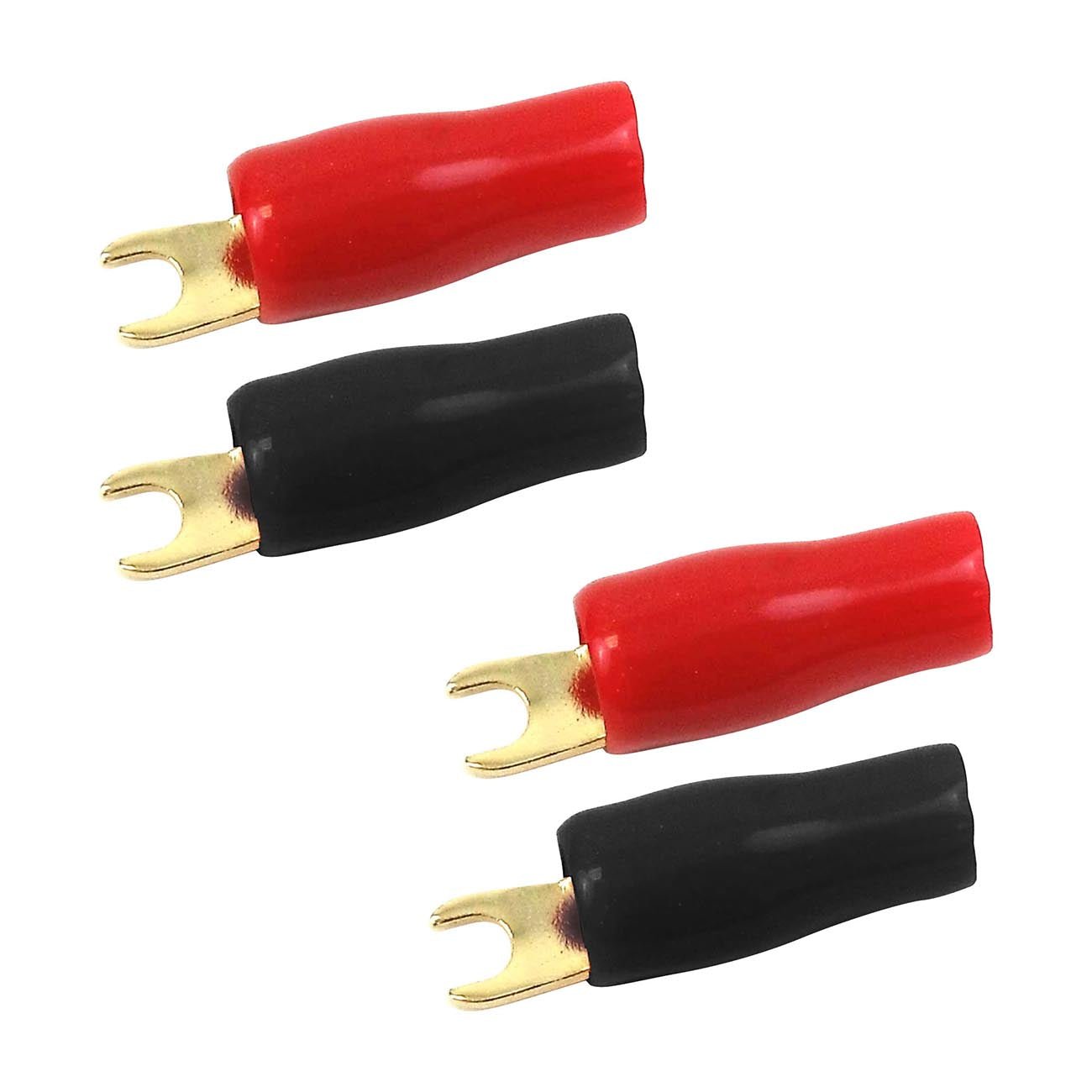 Audiopipe Gold Plated Spade Terminals 4-Gauge (2 Pair) - Clinch River Fishing USA