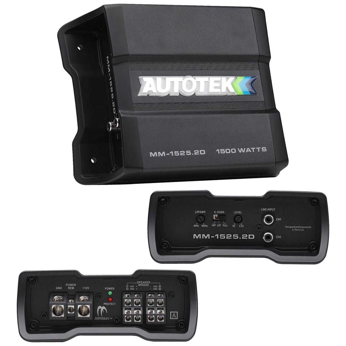 Autotek Mean Machine Compact D Class Amplifier 1500 Watts 2 Channel - Clinch River Fishing USA