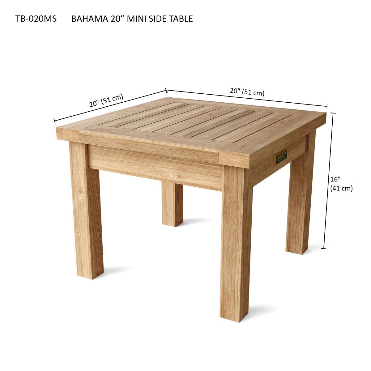 BAHAMA 20″ MINI SIDE TABLE - Clinch River Fishing USA