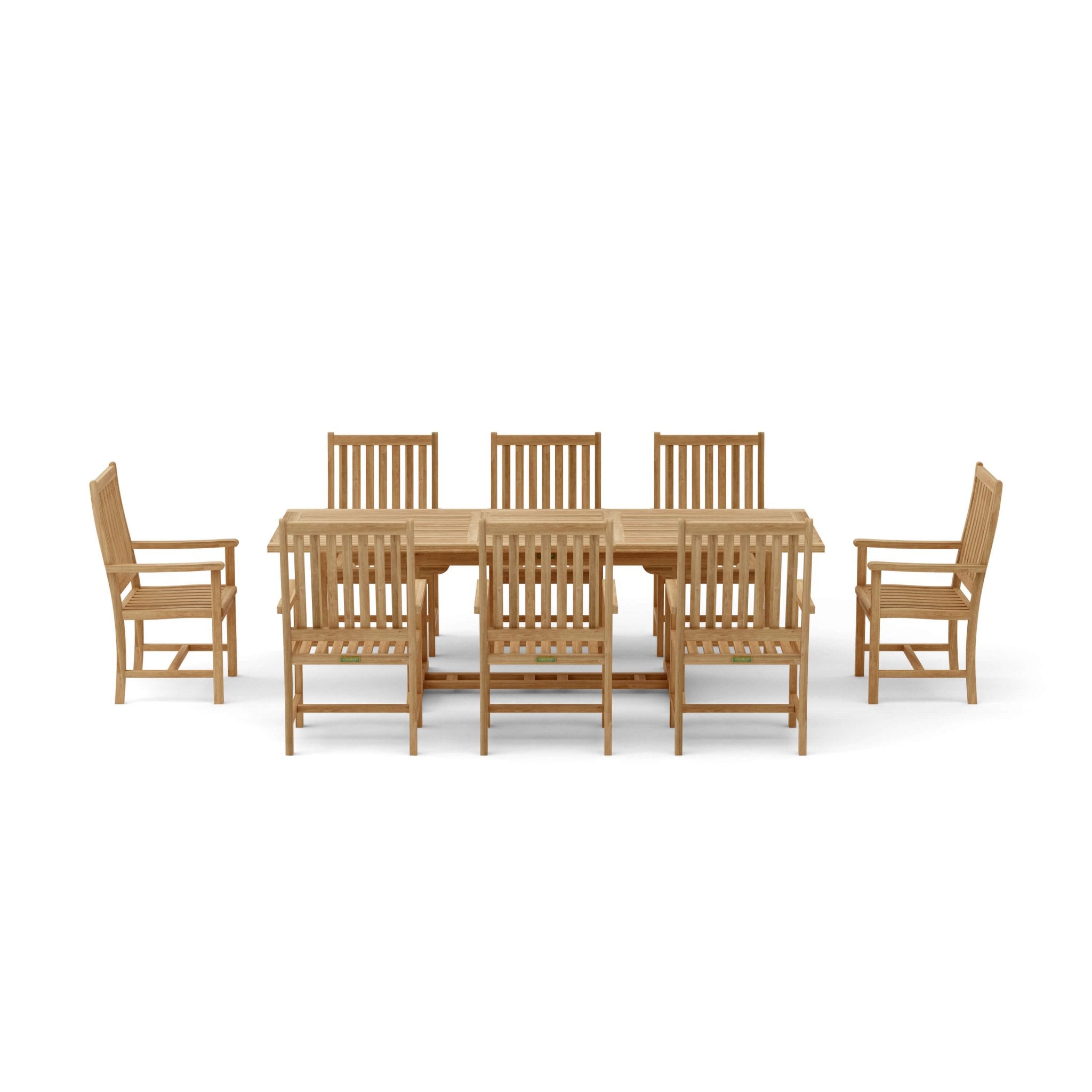BAHAMA WILSHIRE ARMCHAIR 9 - PC EXTENSION DINING SET - Clinch River Fishing USA