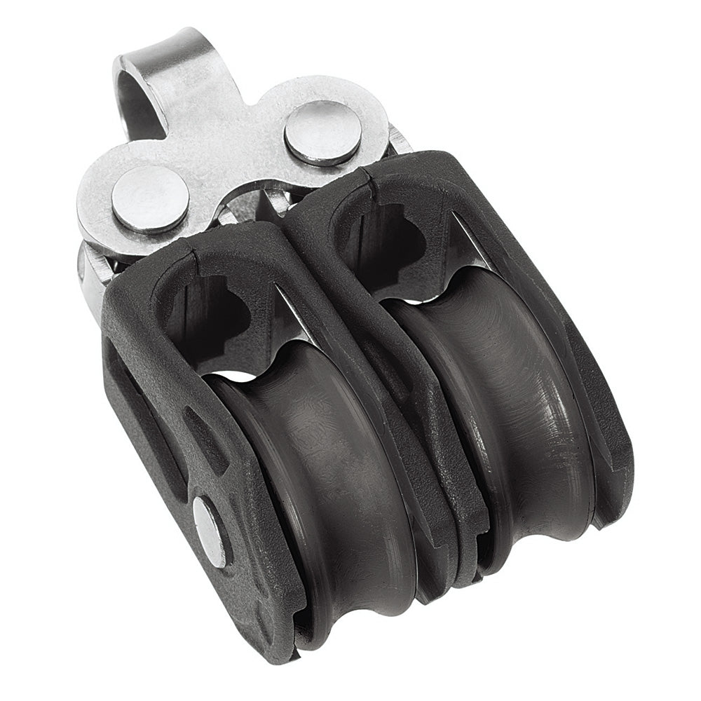 Barton Marine Size 0 20mm Plain Bearing Pulley Block Double Fixed Eye - Clinch River Fishing USA