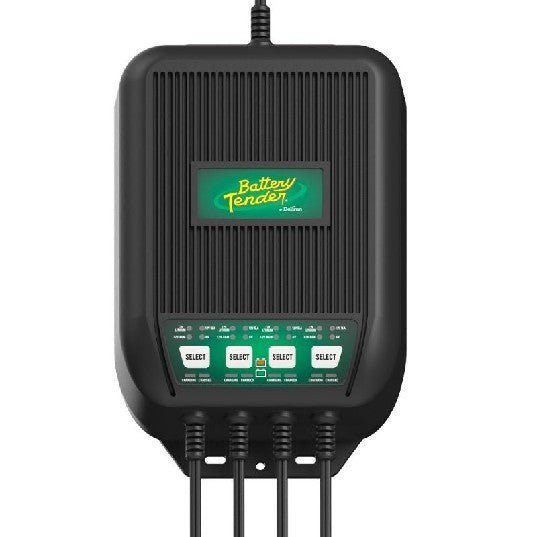 BATTERY TENDER 12 AMP, 12V Selectable - 4 Bank Marine Charger | 022-1004-DL-WH - Clinch River Fishing USA
