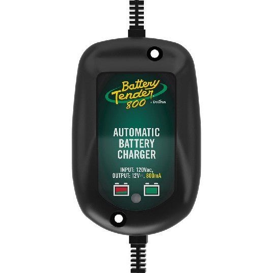 BATTERY TENDER 800mA, 12V Weatherproof Battery Charger All lead acid, lithium(LIFEPO4), AGM and Gel Cell | 022-0150-DL-WH - Clinch River Fishing USA