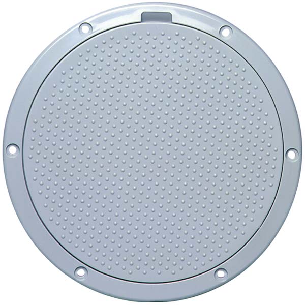 Beckson Marine Deck Plate 6" Pry Wht Dimple