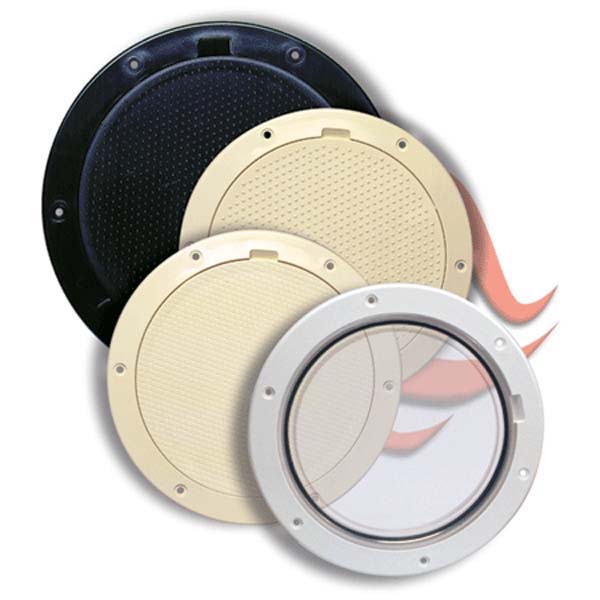 Beckson Marine Deck Plate 8" Pry-Black-Diamond