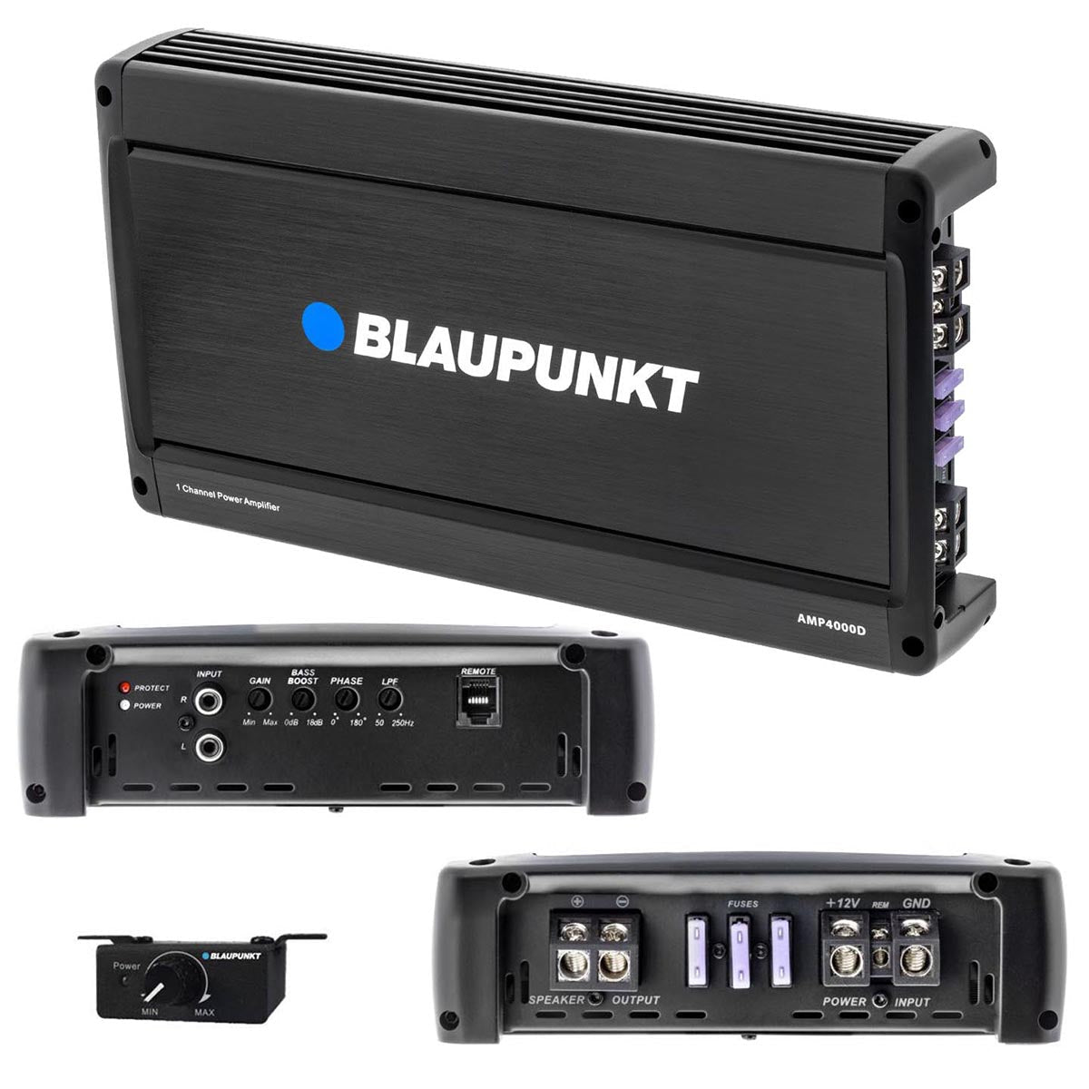 Blaupunkt Class D Monoblock Amplifier 1000W RMS/4000W MAX - Clinch River Fishing USA