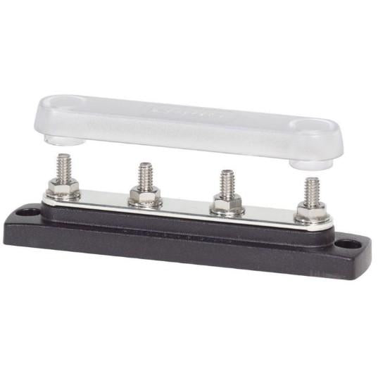 BLUE SEA BusBar 4 x 1/4in-20 Common Bus w/cvr | 2307-BSS