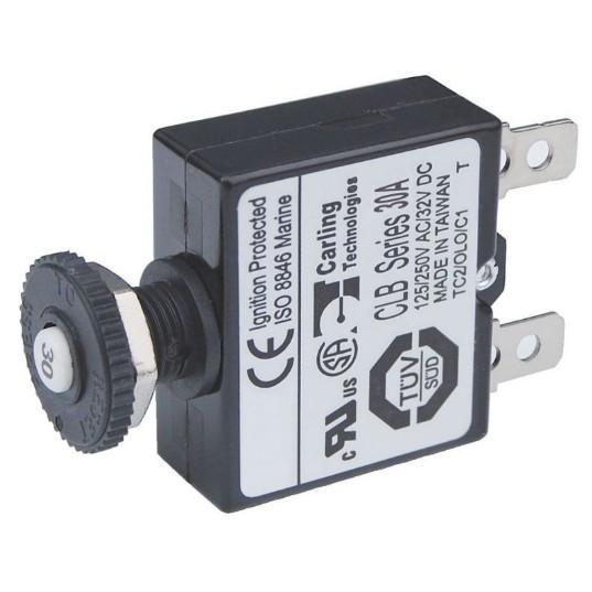 BLUE SEA Circuit Breaker Push Button QC 30A | 7059-BSS - Clinch River Fishing USA