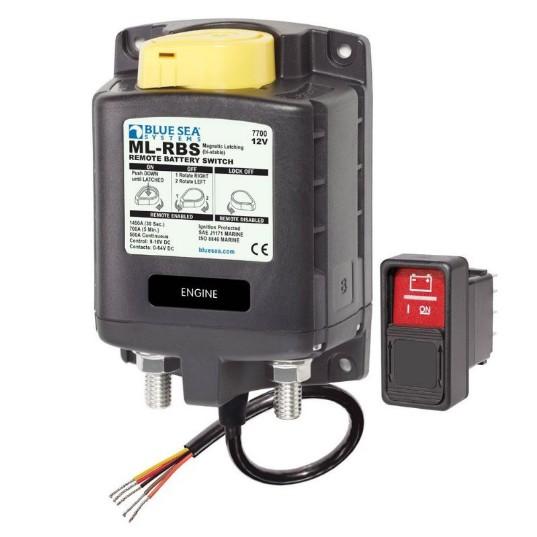 BLUE SEA Solenoid ML 500A 12V RBS w/manCtrl | 7700-BSS - Clinch River Fishing USA