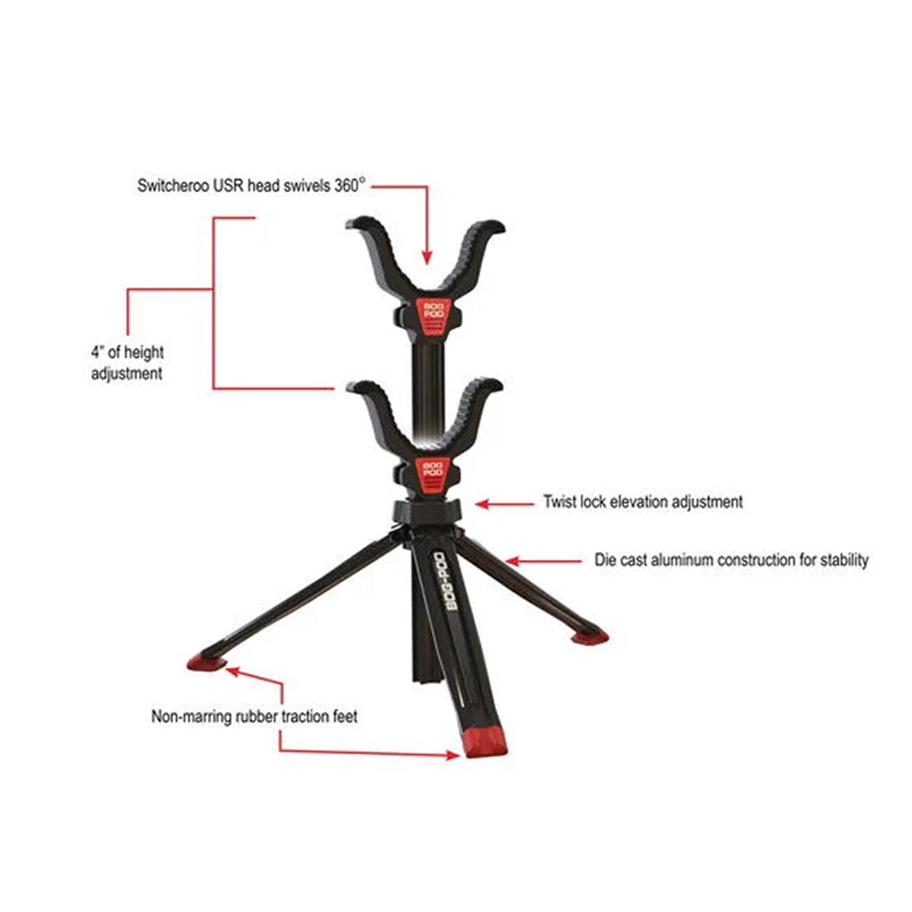 Bog Rapid Shooting Rest Tripod - Clinch River Fishing USA