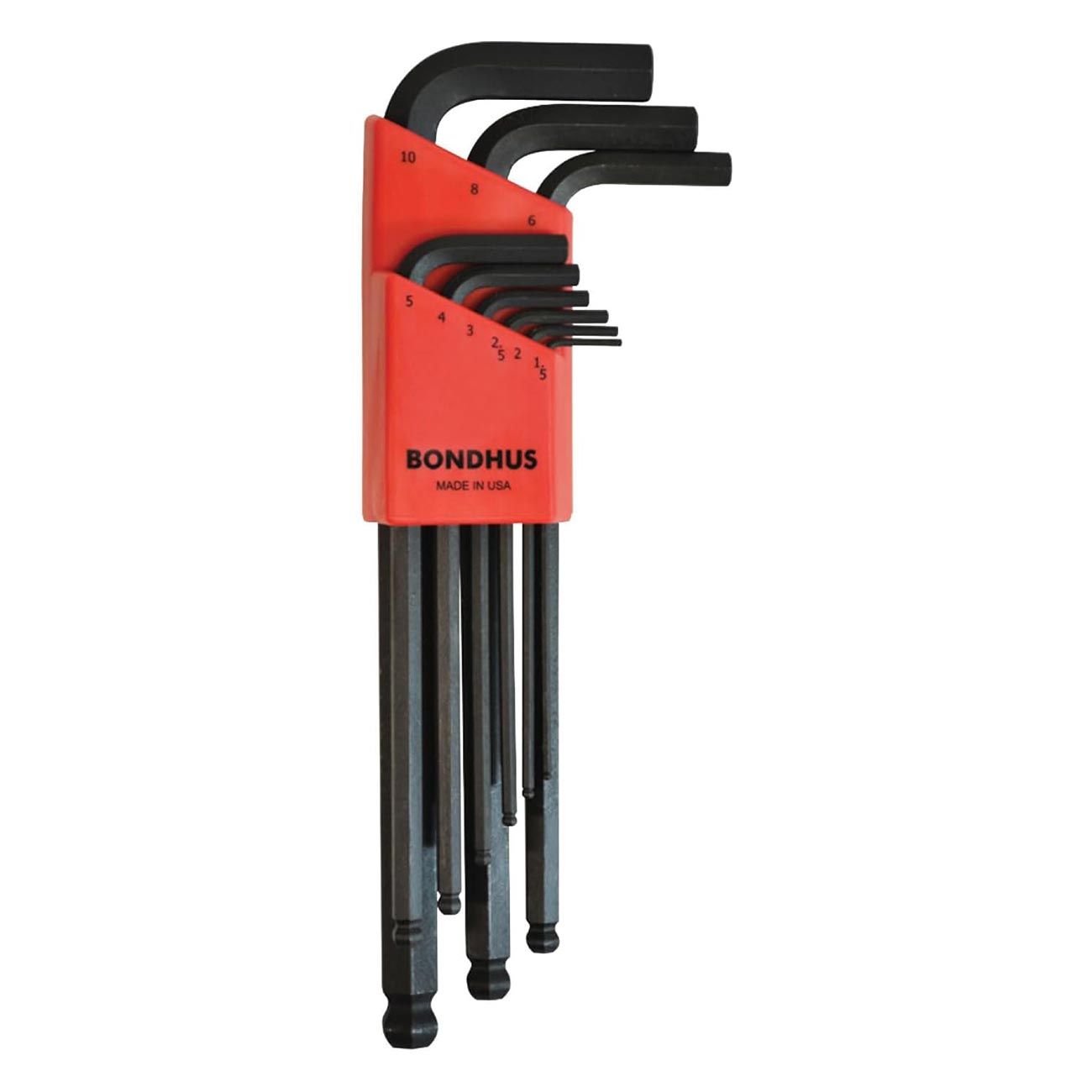 Bondhus Balldriver Metric HEX Ball End L-Key Wrenches 1.5mm to 10MM (9 Piece) - Clinch River Fishing USA