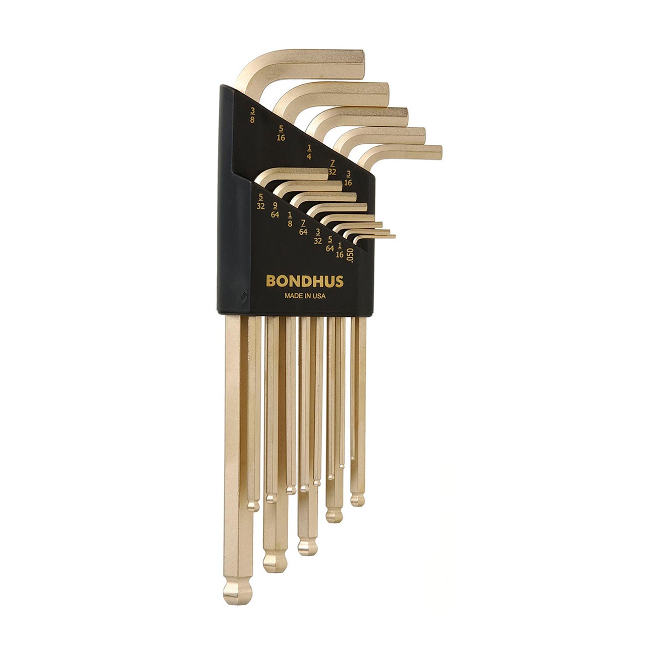 Bondhus GoldGuard Plated Balldriver SAE Ball End HEX L - Key Set (13 Piece) - Clinch River Fishing USA