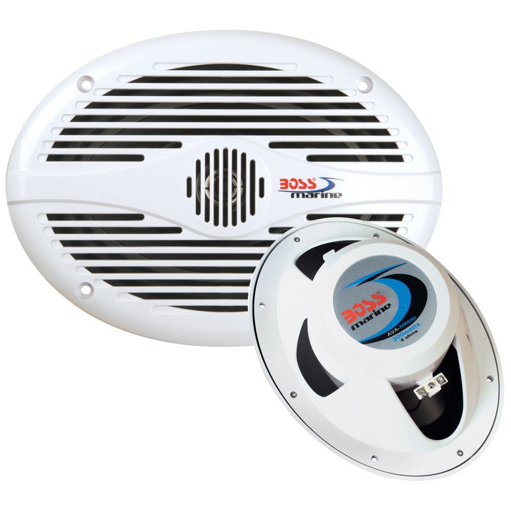 Boss Audio 6"x 9" MR690 Oval Speakers - White - 350W - Clinch River Fishing USA