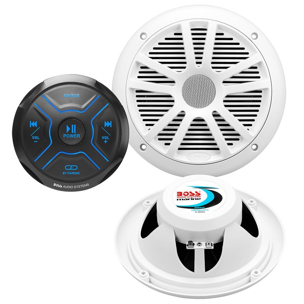 Boss Audio MG150W.6 Kit w/MGR150B & 2 MR6W Speakers - Clinch River Fishing USA
