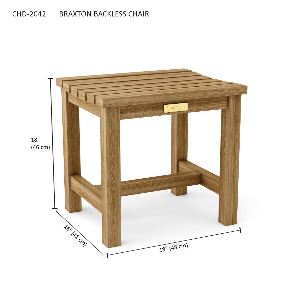 BRAXTON BACKLESS CHAIR - Clinch River Fishing USA