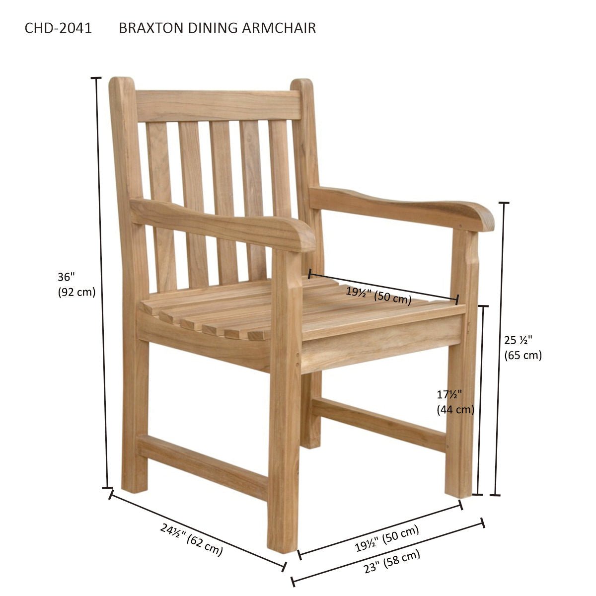 BRAXTON DINING ARMCHAIR - Clinch River Fishing USA