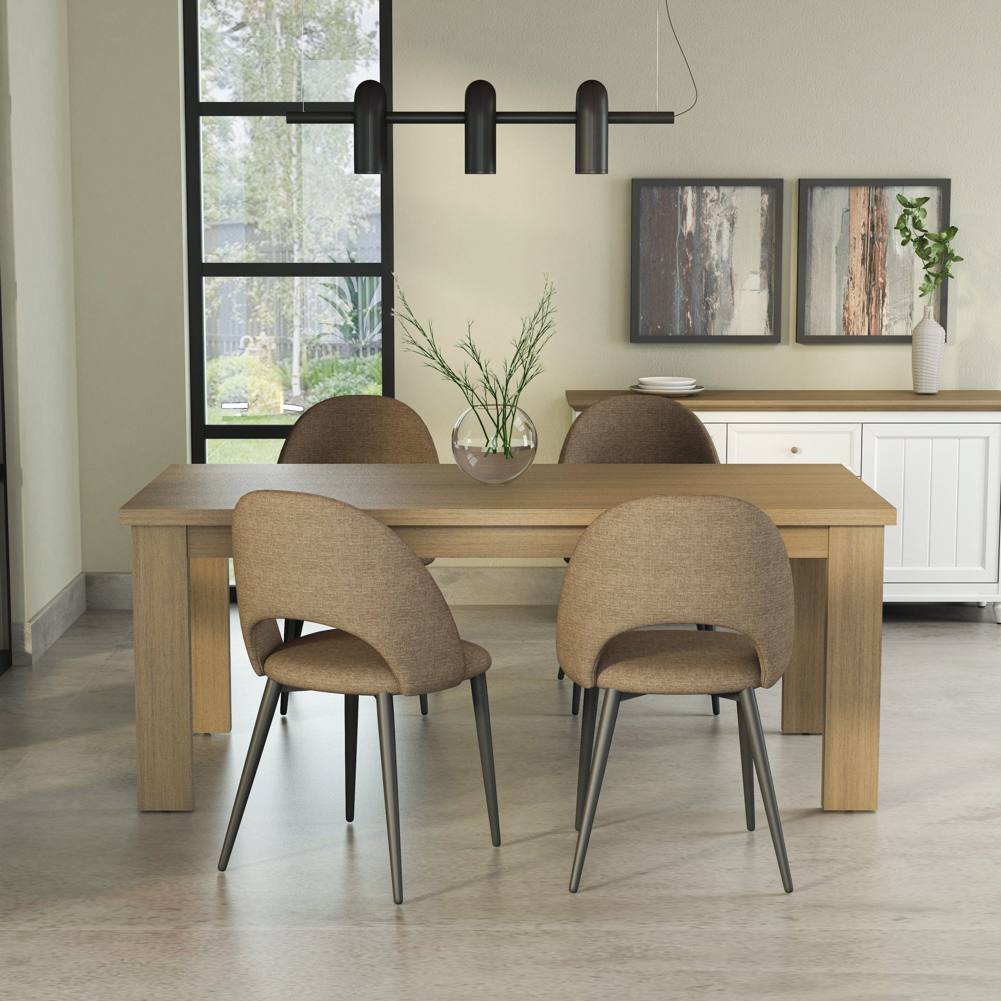 BRENTFORD DINING TABLE (LIGHT BROWN) - Clinch River Fishing USA