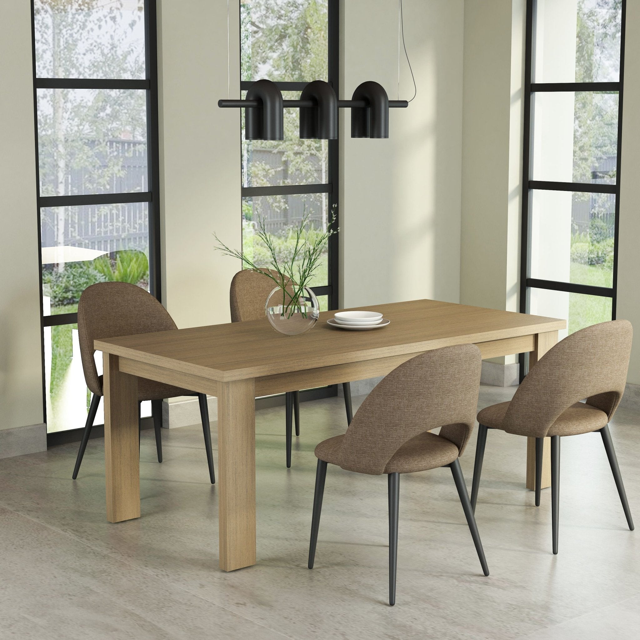 BRENTFORD DINING TABLE (LIGHT BROWN) - Clinch River Fishing USA