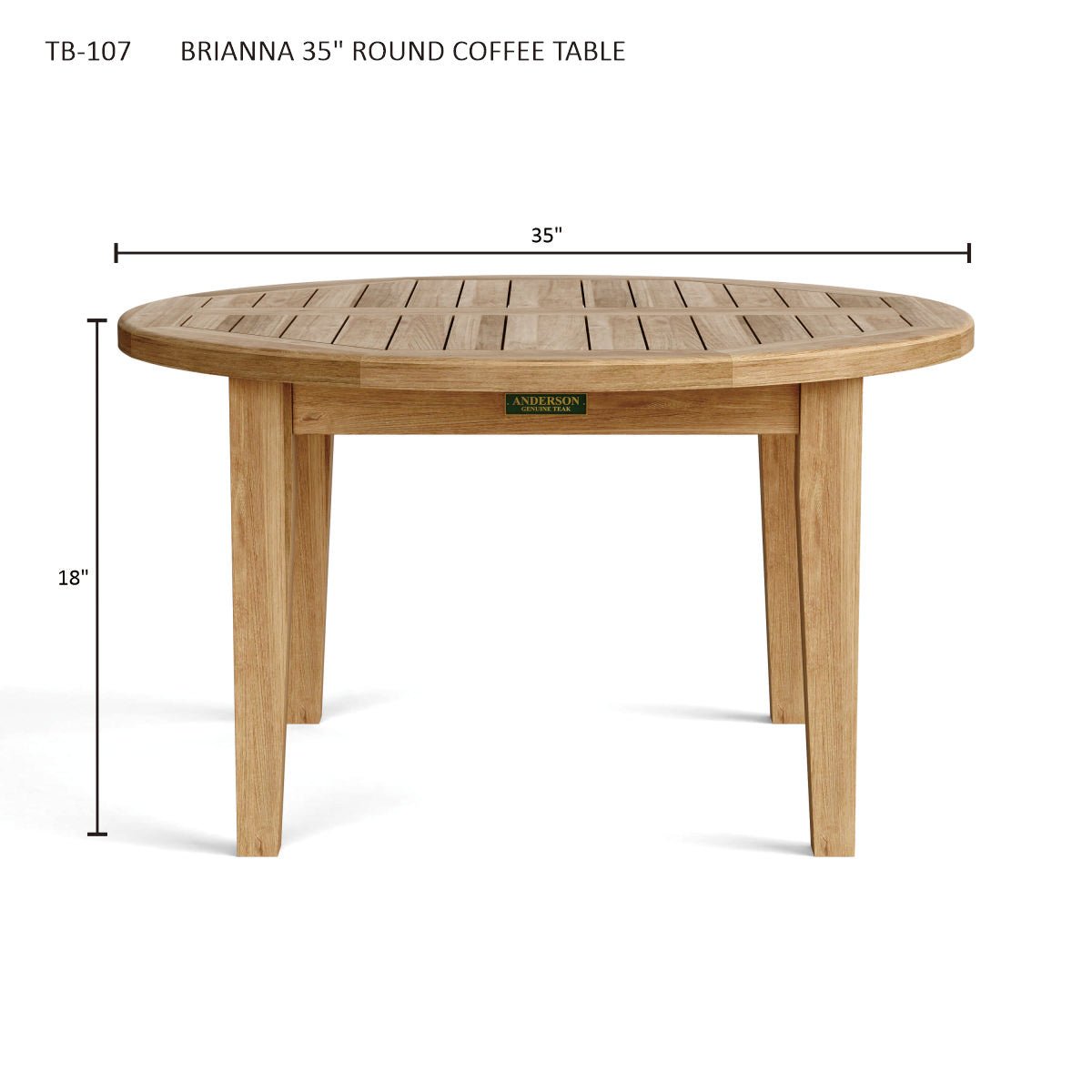 BRIANNA 35" ROUND COFFEE TABLE - Clinch River Fishing USA